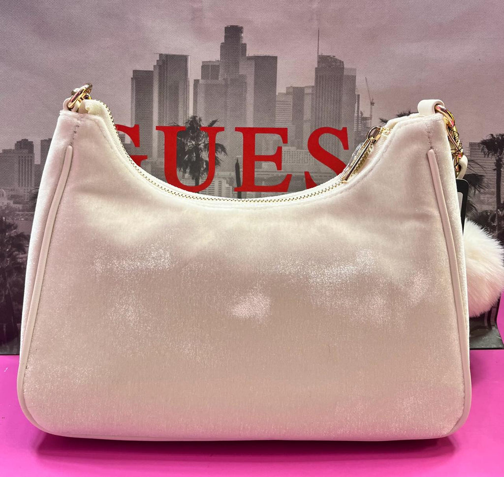 Bolsa blanca guess terciopelo
