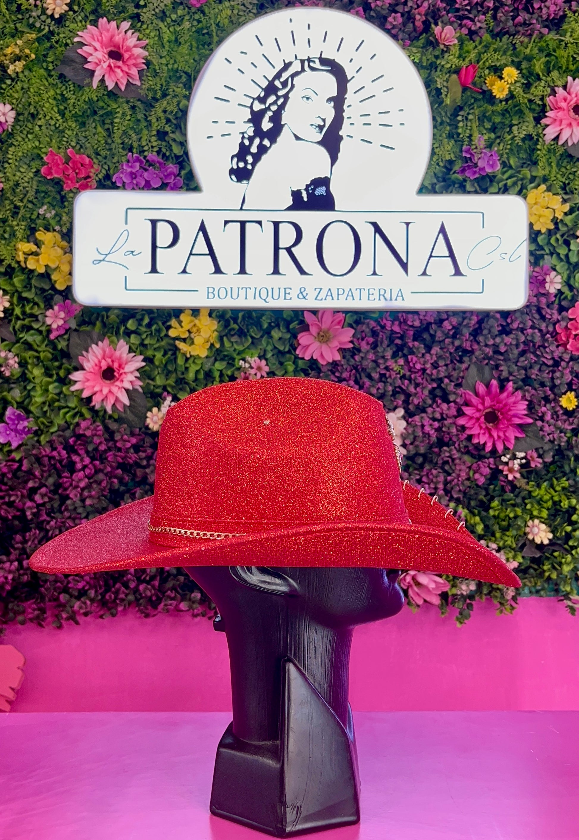 Sombrero rojo glitter