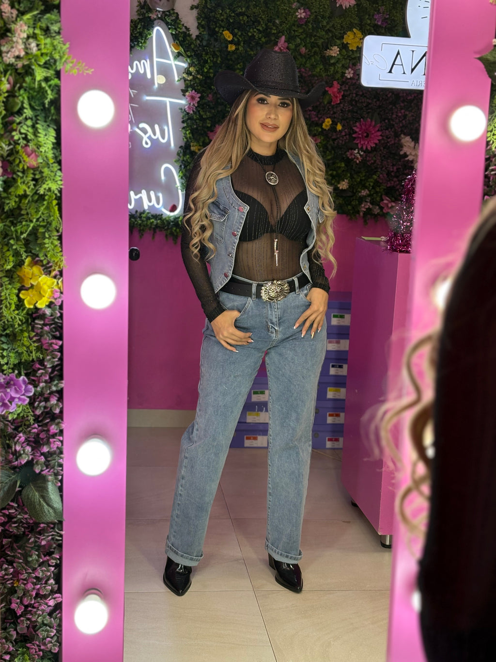 Set mezclilla pantalon y chaleco