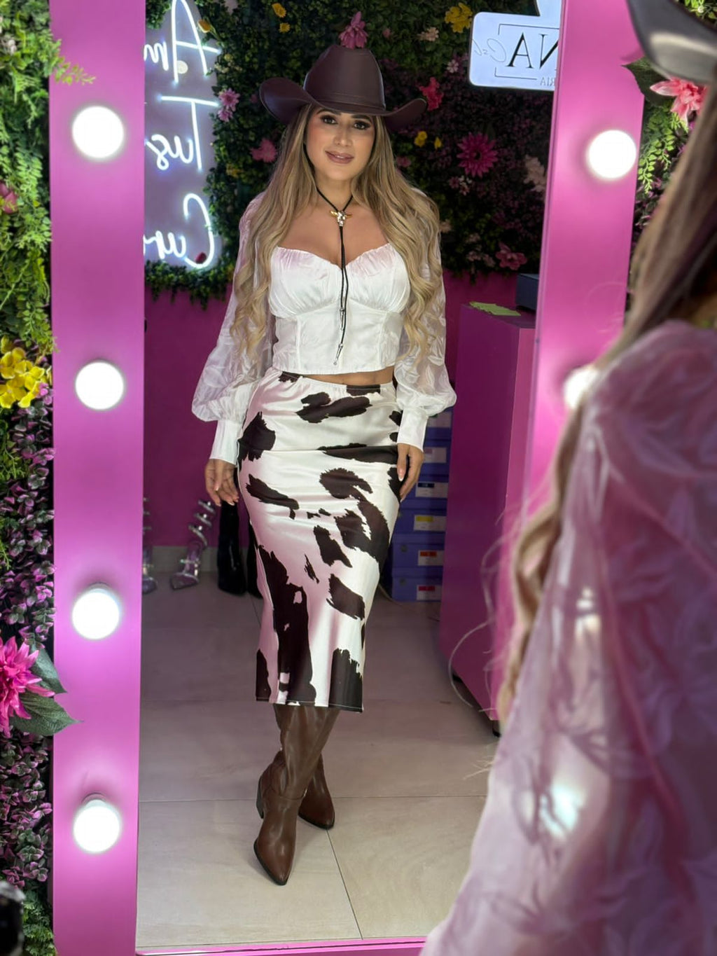 Blusa de satin blanca