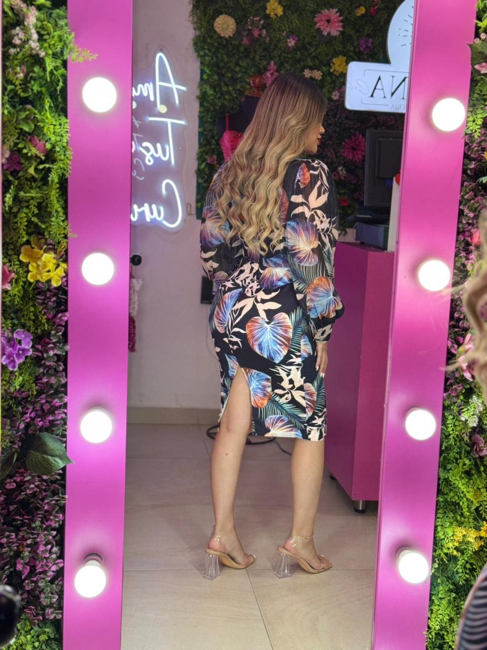 Vestido multicolor flores