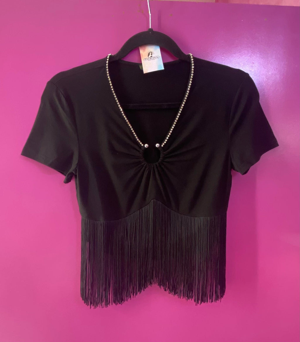 Blusa barbas negra