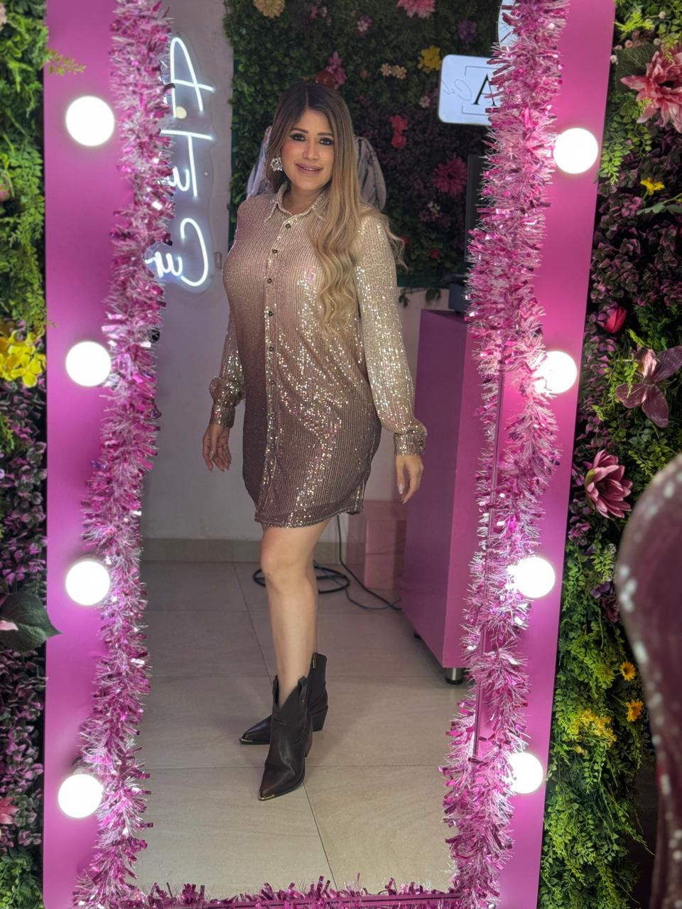Vestido de lentejuelas dorado