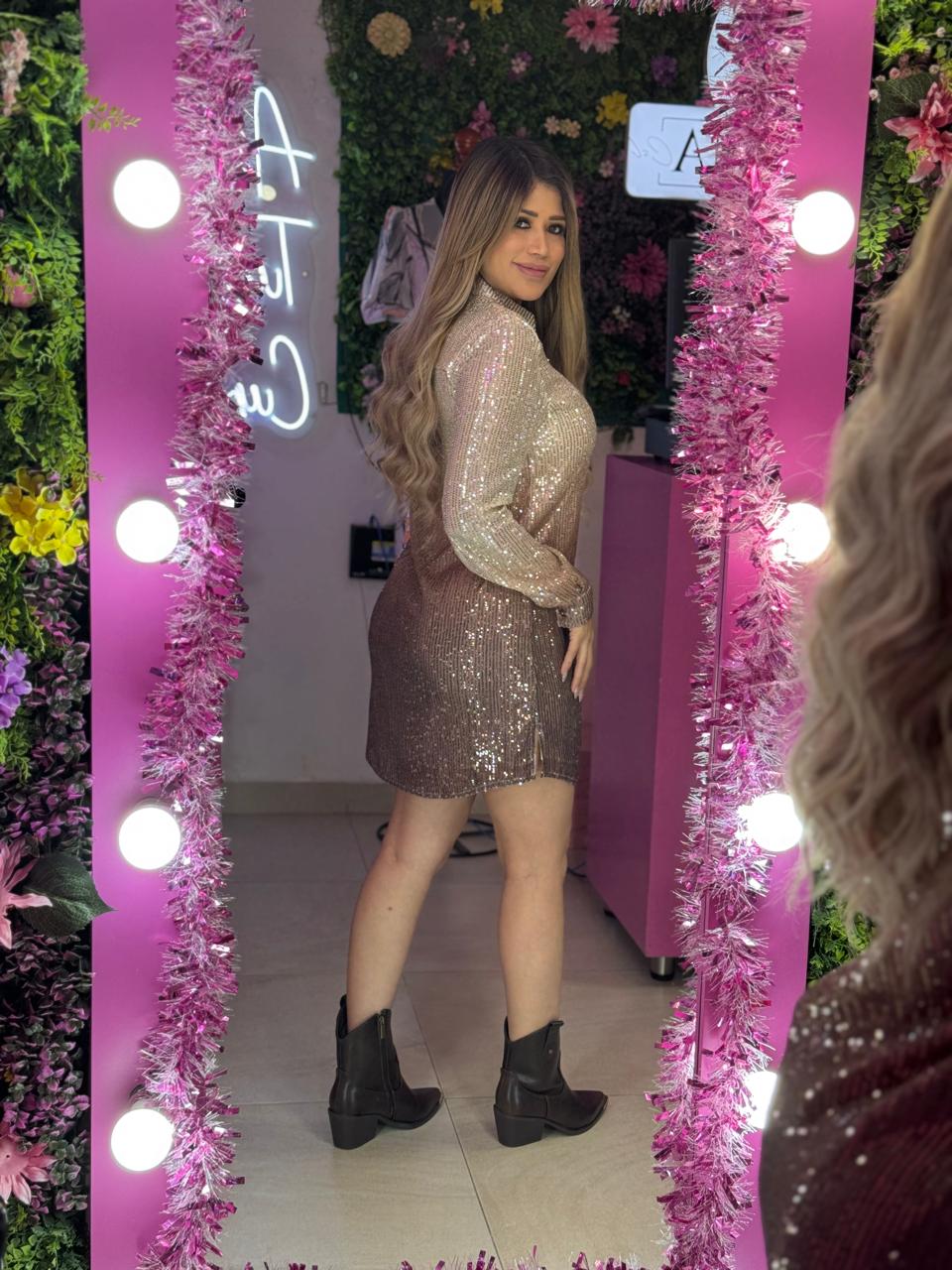 Vestido de lentejuelas dorado