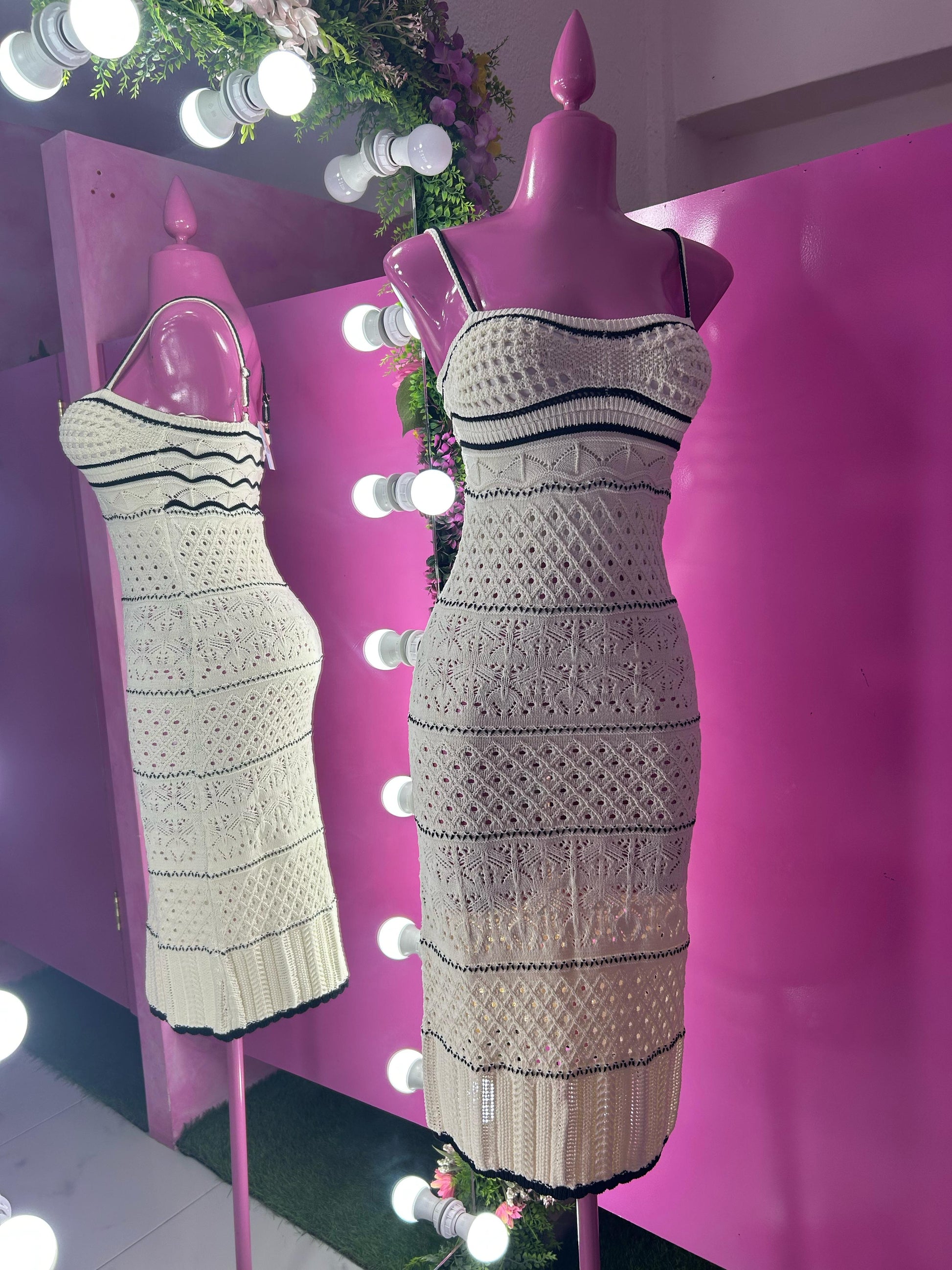 Vestido beige tejido