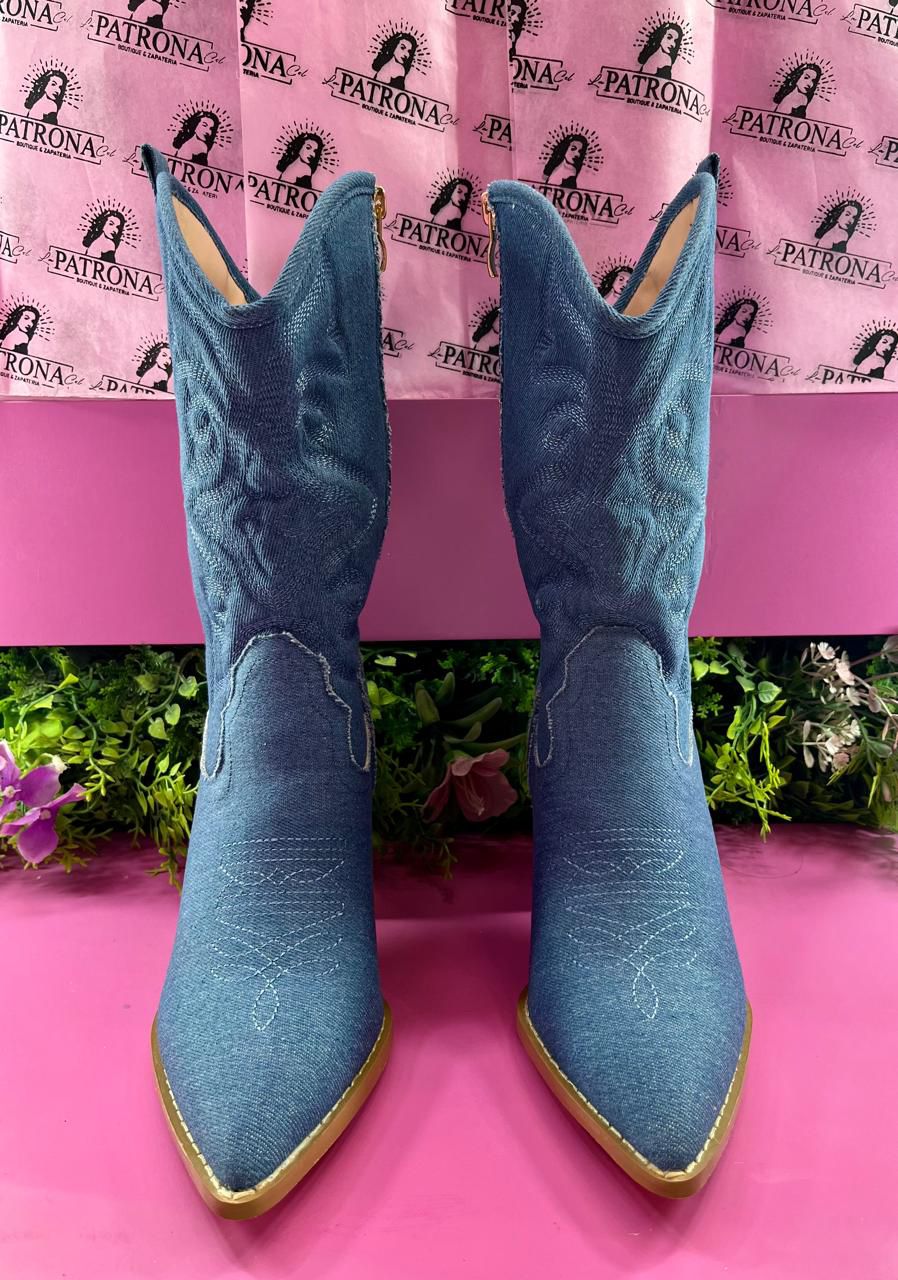 Botas vaqueras de mezclilla
