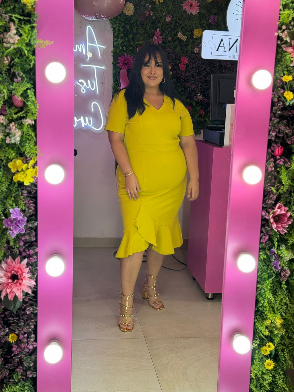 Vestido lime curvy