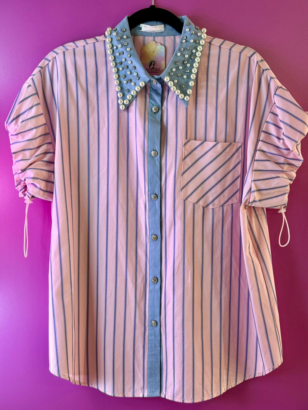 Camisa con perlas