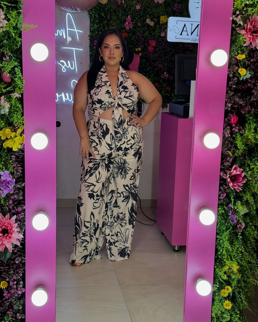 Palazo beige con negro curvy